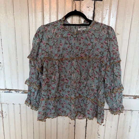Isabel Marant Etoile Floral Ruffle Blouse, size 38 - Picture 1 of 9